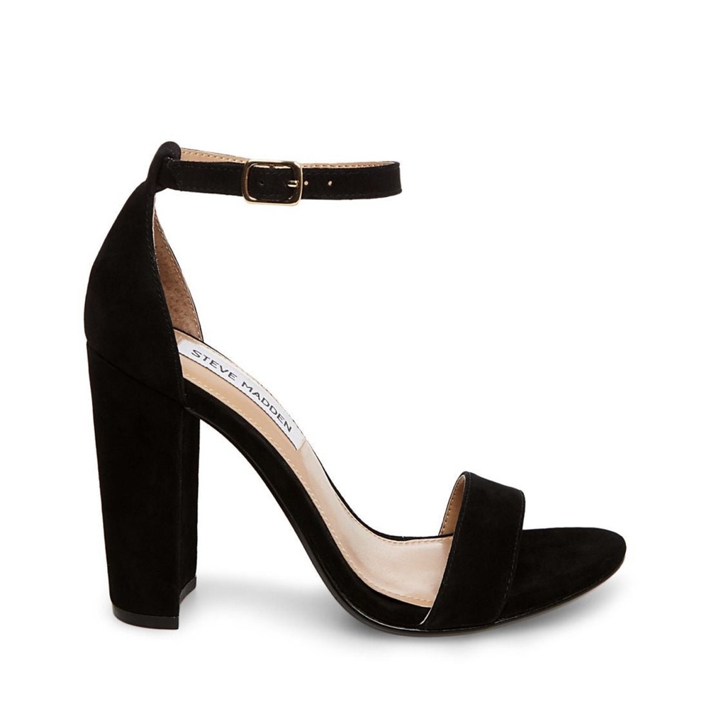 🖤 Steve Madden CARRSON Black Suede Heels